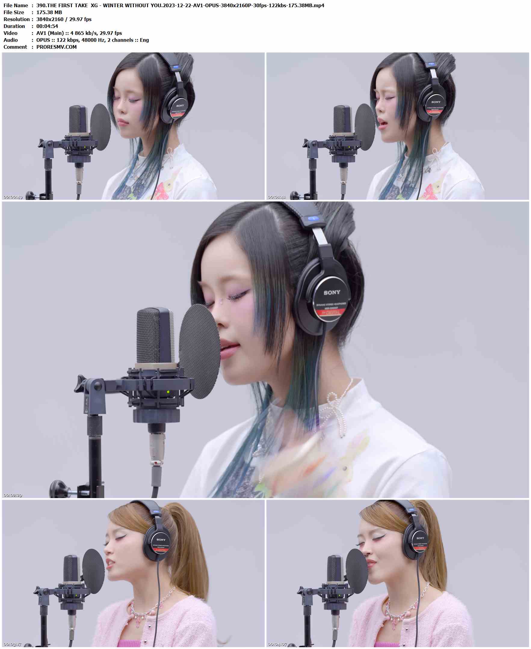 390.THE FIRST TAKE  XG - WINTER WITHOUT YOU.2023-12-22-AV1-OPUS-3840x2160P-30fps-122kbs-175.38MB官方MV_高清MV